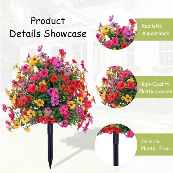 Outdoor Artificial Flower Decoration, 1 Count Fake Green Plant, Room Decor,  Porch Patio Garden Decoration