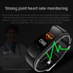 Smart Fitness Band: Sports Bluetooth-enabled, Blood Pressure, Blood Oxygen, Heart Rate and Sleep Monitoring, Waterproof, Multifunctional Step Counter. Suitable for Men and Women, Ideal as a Gift.