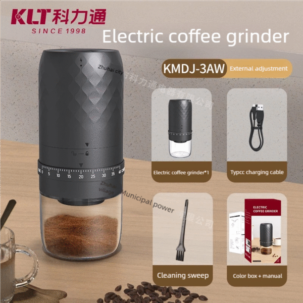 Coffee Grinder with Ceramic Grinding Core, Rechargeable Electric Coffee Grinder