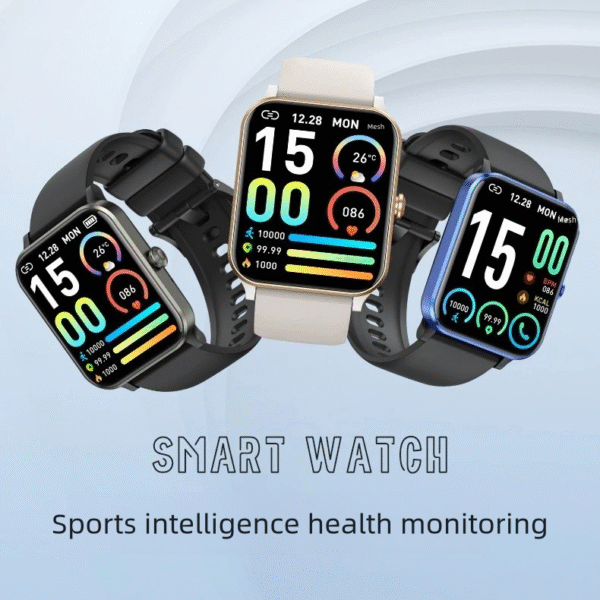 New J01 Smart Watch: Monitor Blood Pressure & Oxygen, Bluetooth Call, Music Play